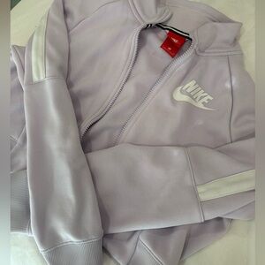 NIKE lilac cropped track zip-up